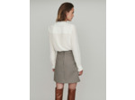 Chemise col guipure et lien velours