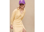 Robe asymétrique en tweed lurex