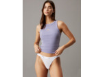 STRING THONG EN COTON ÉLASTIQUE RIBBÉ