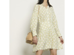 Robe courte en jacquard imprimé