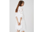 Robe droite en guipure