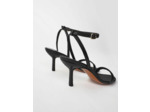 Sandales à talon brides fines en cuir