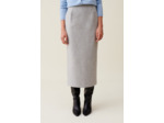 Jupe crayon taille haute gris clair