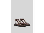 Sandales cuir anneau doré