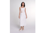 Robe longue en lin ajourée