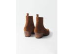 Bottines en suède à découpes western