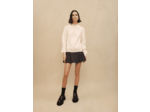 Pull en maille tressée écru