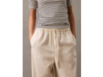 PANTALONS PLIÉS EN LIN AVEC CEINTURE