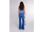 Top tricolore en crochet