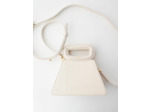 Mini sac pyramide en cuir embossé
