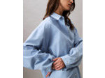 CHEMISE À MANCHES LONGUES EN COTON SURDIMENSIONNÉE