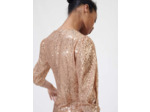 Robe courte en soie imprimée