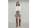 Chemise col guipure et lien velours