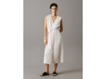 ROBE SANS MANCHES EN MÉLANGE DE LIN AVEC ENCOLURE EN V