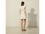 Robe courte en dentelle brodée