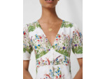 Robe courte en soie imprimée