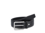 CASUAL CUIR LISSE MAT ET METAL - Ceinture Simple - Noir