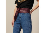 Ceinture en cuir lisse à nouer