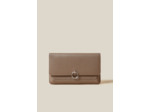 Pochette large cuir grainé