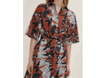 Robe chemise en voile de coton imprimé