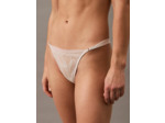 STRING THONG EN LACE FLORALE NOIRE