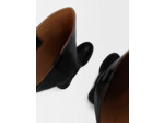 Bottes en cuir lisse