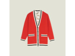 Cardigan long avec doublure imprimée