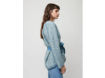 Cardigan en maille fantaisie ceinturé