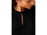 Robe longue plissée transparente