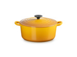 Cocotte ronde 24cm en fonte émaillée nectar