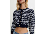 Cardigan en jacquard monogramme