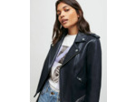 Blouson en cuir d'agneau façon biker