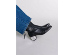 Bottines en cuir à bout carré