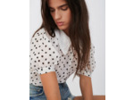 Chemise à pois effet froissé