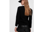 Cardigan noir en maille stretch