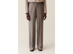 Pantalon tailleur droit taupe