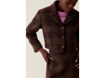 Veste courte carreaux boutonnée