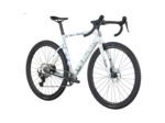 Vélo de gravel ADDICT GRAVEL 30 Blanc/Bleu Éclaboussures