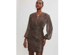 Robe en lurex drapée