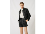 Blouson en cuir western à studs