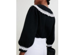 Cardigan en maille à grand col contrasté
