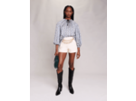 Blouse large satinée