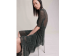 Robe fibres métallisées à volants