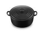 Cocotte ronde 28cm en fonte émaillée noire