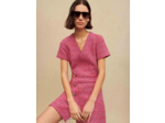Robe courte en tweed dos ouvert