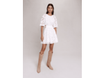 Robe courte en coton brodé
