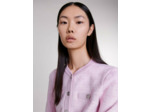 Cardigan en maille effet jacquard