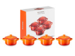 Coffret de 4 mini cocottes 250ml en céramique volcanique