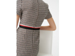 Robe façon tweed avec lurex et bandes