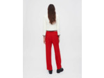 Pantalon tailleur large rouge
